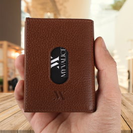 Zoozie Bags Cartera de Piel en Color Tostado